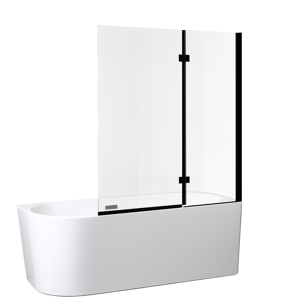 Paraván 2-dílný Skládací 100 cm černý EasyClean