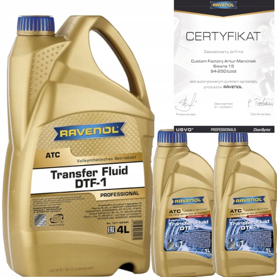 RAVENOL TRANSFER FLUID DTF-1 ( TF-0870 ) OLEJ SKRZYNI ROZDZIELCZEJ 6L