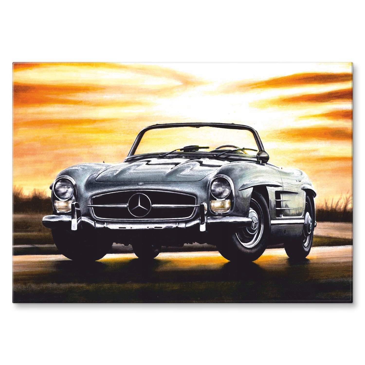 Kovový plakát 1960 Mercedes-benz 300 Sl Roadster Szyld Plech 30 x 42 cm