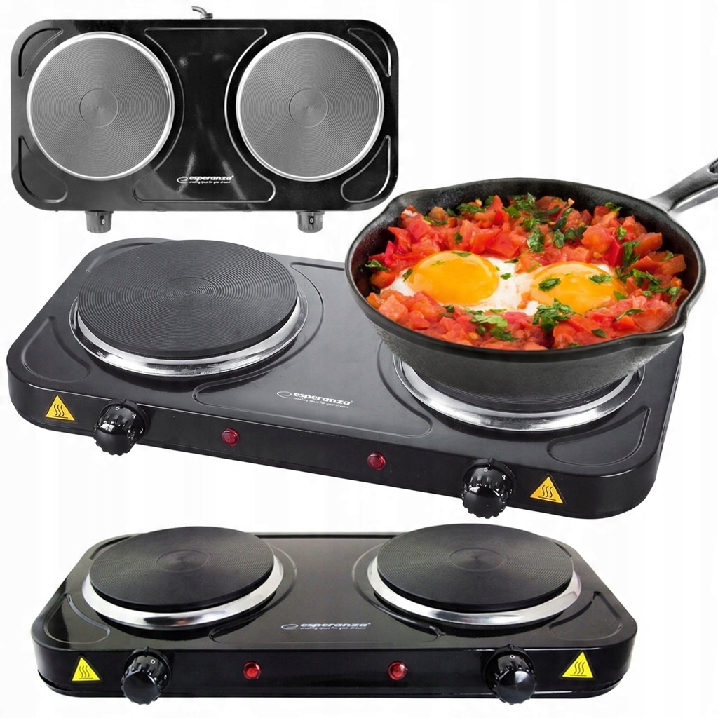 Kuchenka Elektryczna 2-PALNIKOWA Dwa Palniki Przenośna Dwupalnikowa 2000W