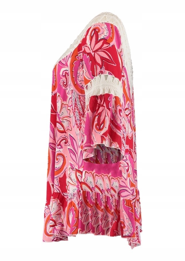 Plus Velikost Z-one Barevná Halenka Tunika Boho Výšivky ZO88 44