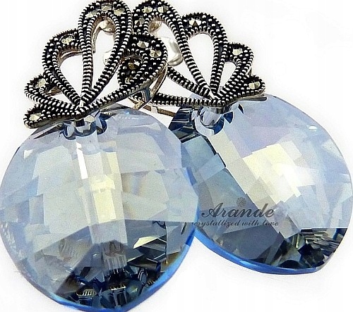 Krystaly Special Náušnice Pure Leaf Adore Stříbro