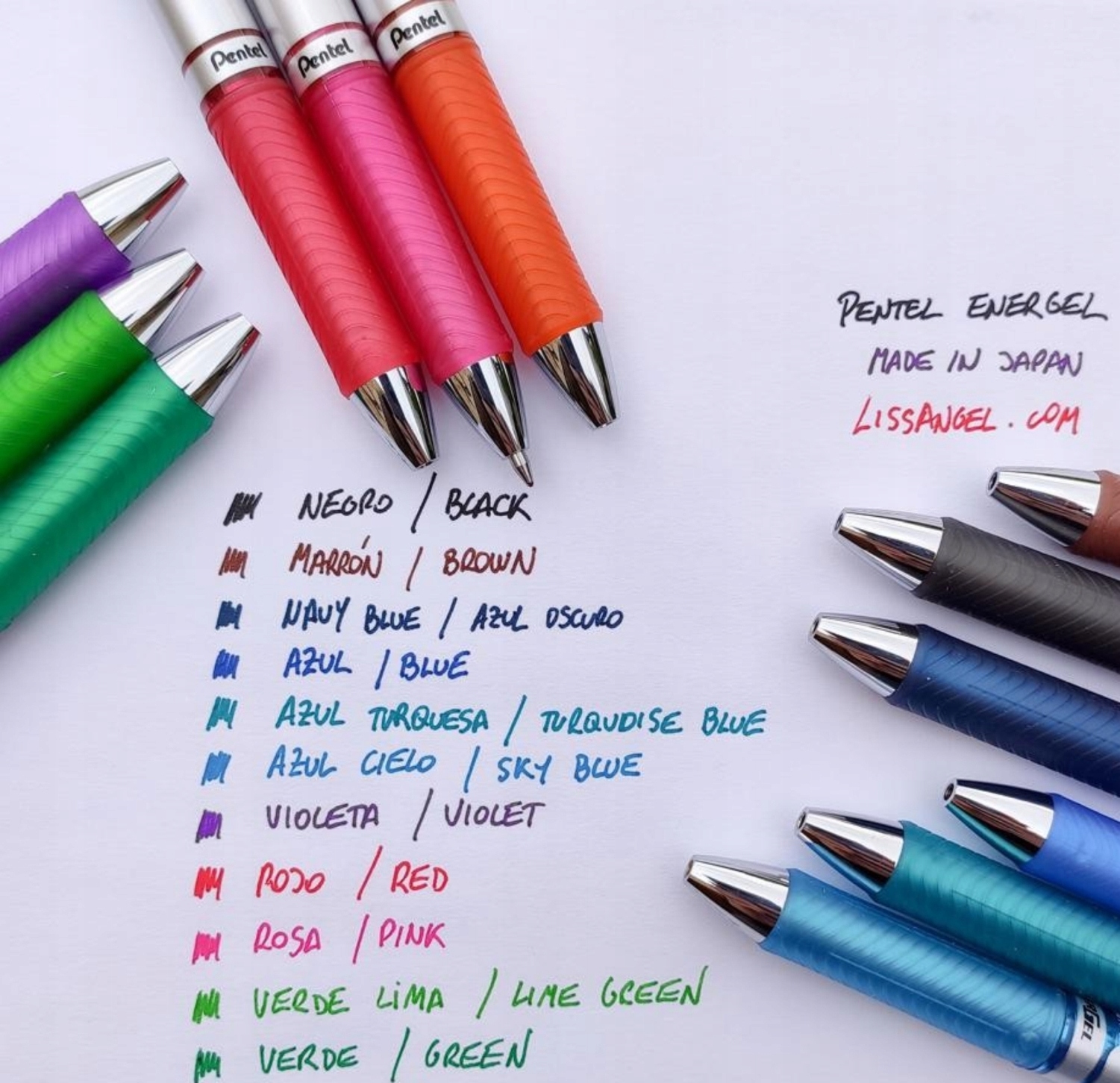 PIÓRO KULKOWE BL77 BŁĘKITNE 4 KOLORY 0,7MM PENTEL Kolor tuszu niebieski