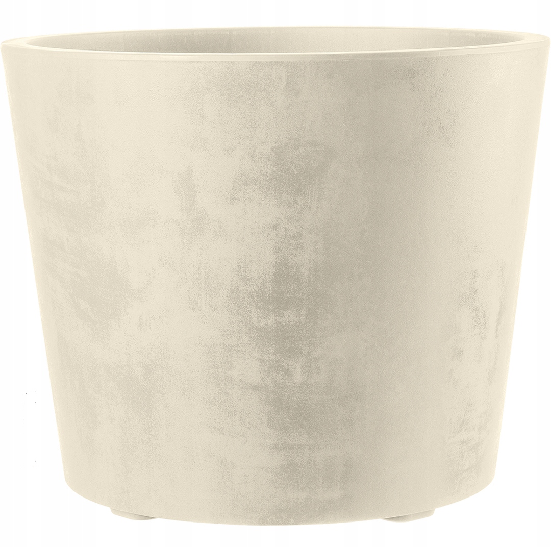 Donica duża doniczka okrągła śr. 59cm Deroma Millennium Perłowa na kółkach