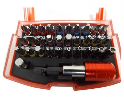 

Zestaw bitów 32szt, bity końcówki wkrętakowe torx