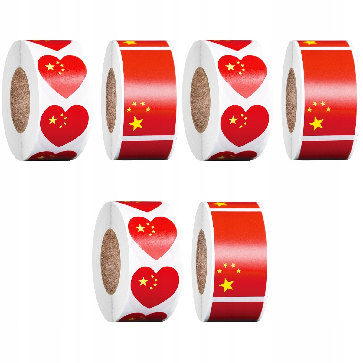 Okrągłe etykiety Chiny Naklejki Klej z chińską flagą Producent Inny
