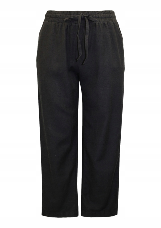 Elegantní Černé Kalhoty S Rovným Lnem, Dlouhé Nohavice Jd Williams JD13 52