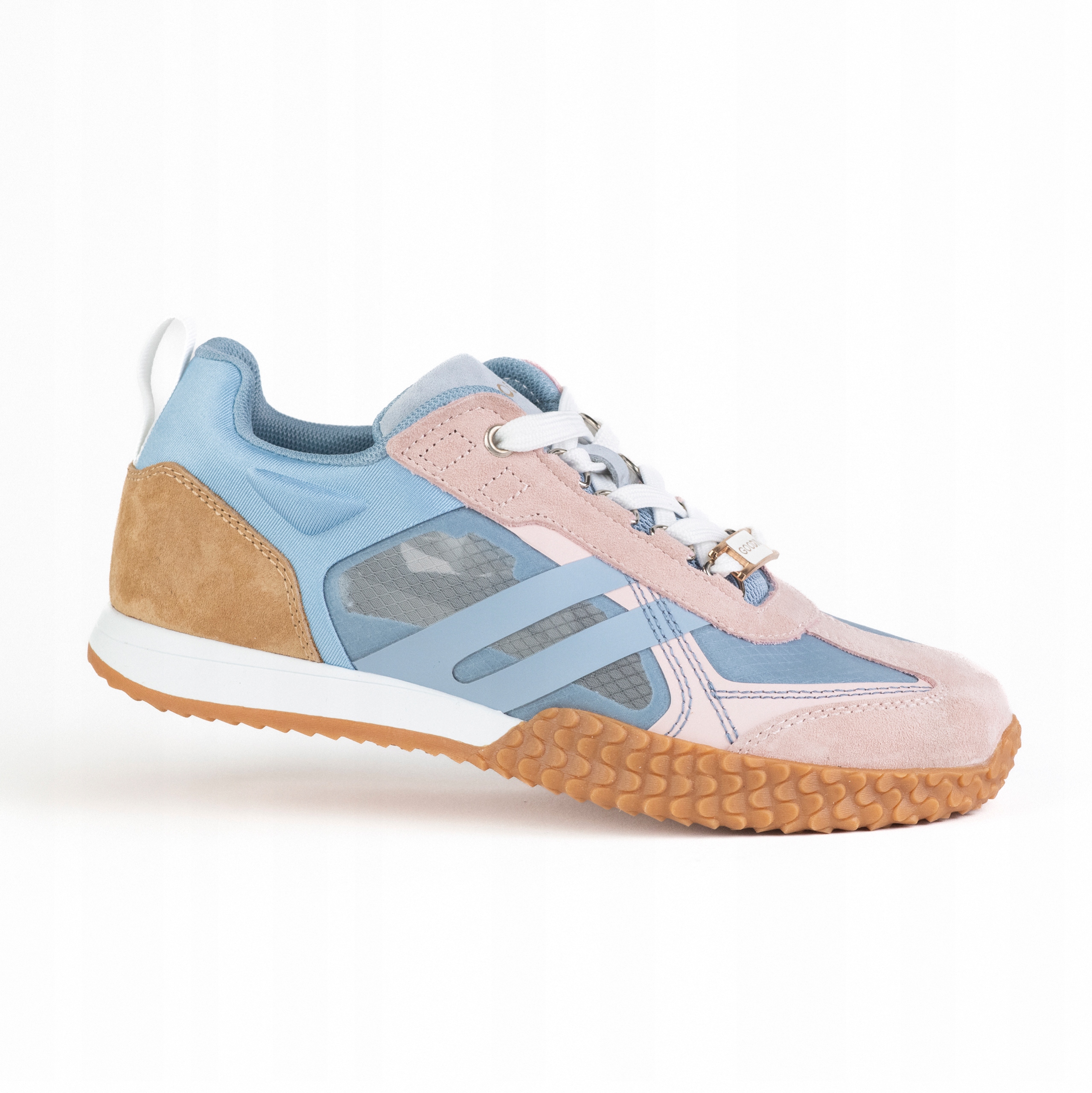 Sportowe sneakersy damskie Goodin GD-XW-1047 skóra siatka róż 38