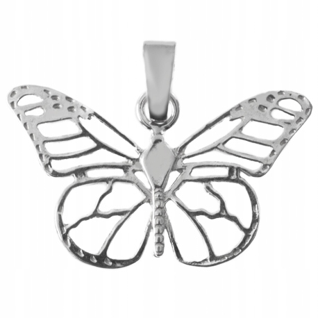 

Srebrny Wisiorek Motyl Ażurowy Pr. 925 Motylek