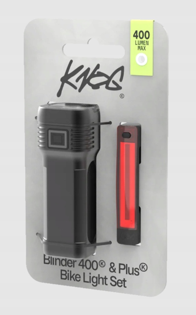 Zestaw lampek rowerowych Knog Blinder 400lm Knog Plus 20lm