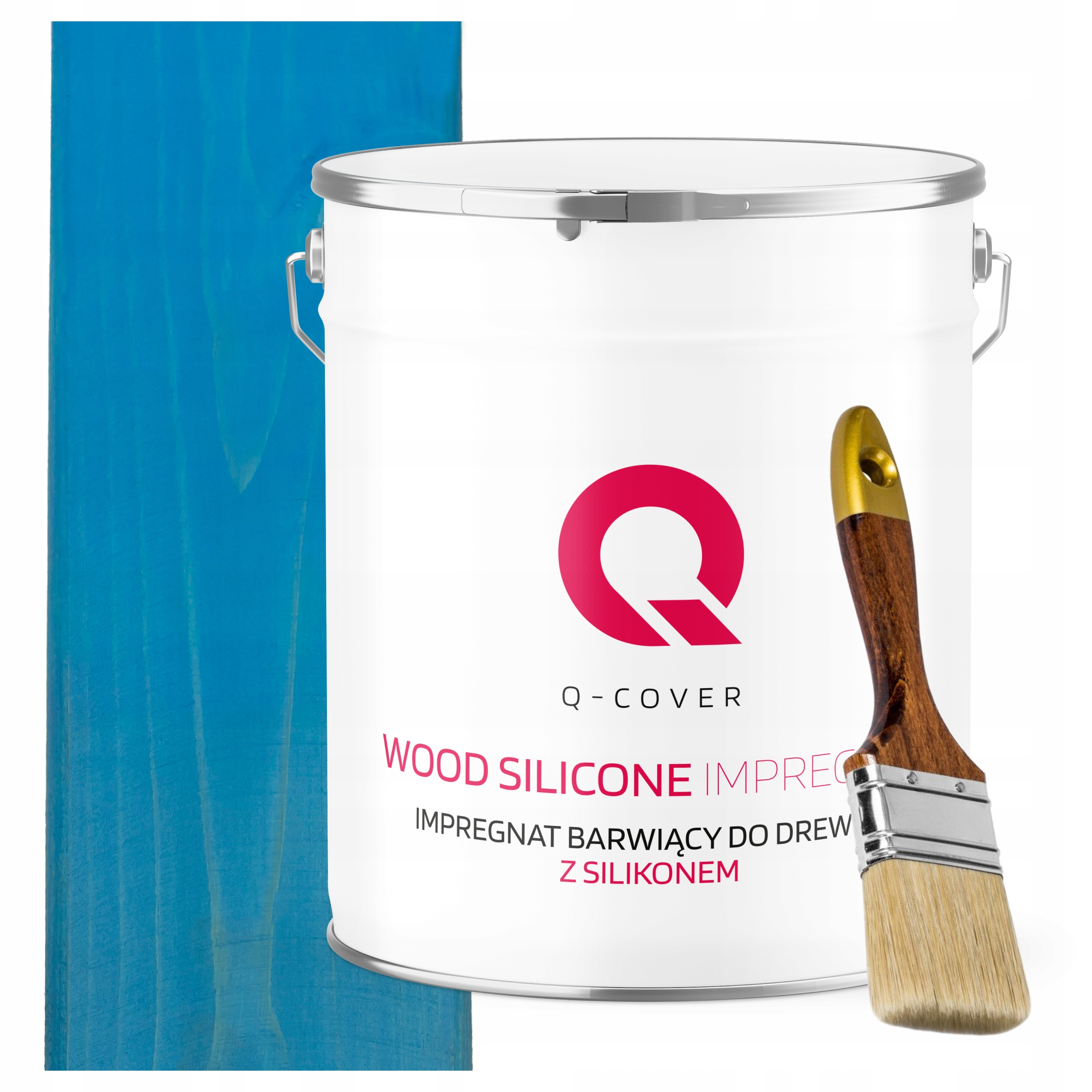 Impregnace Na Dřevo Extra Barva Se Silikonem Uv Ochrana Azurová 5L Štětec