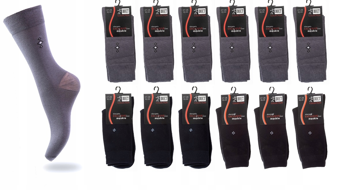 12 x Skarpety Skarpetki Exclusive Męskie Produkt Polski * 42-44