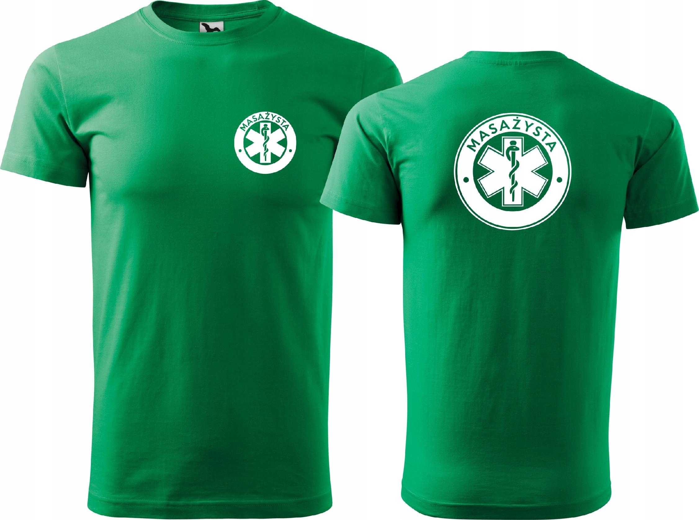 

Koszulka medyczna z nadrukiem Masażysta r. 5XL