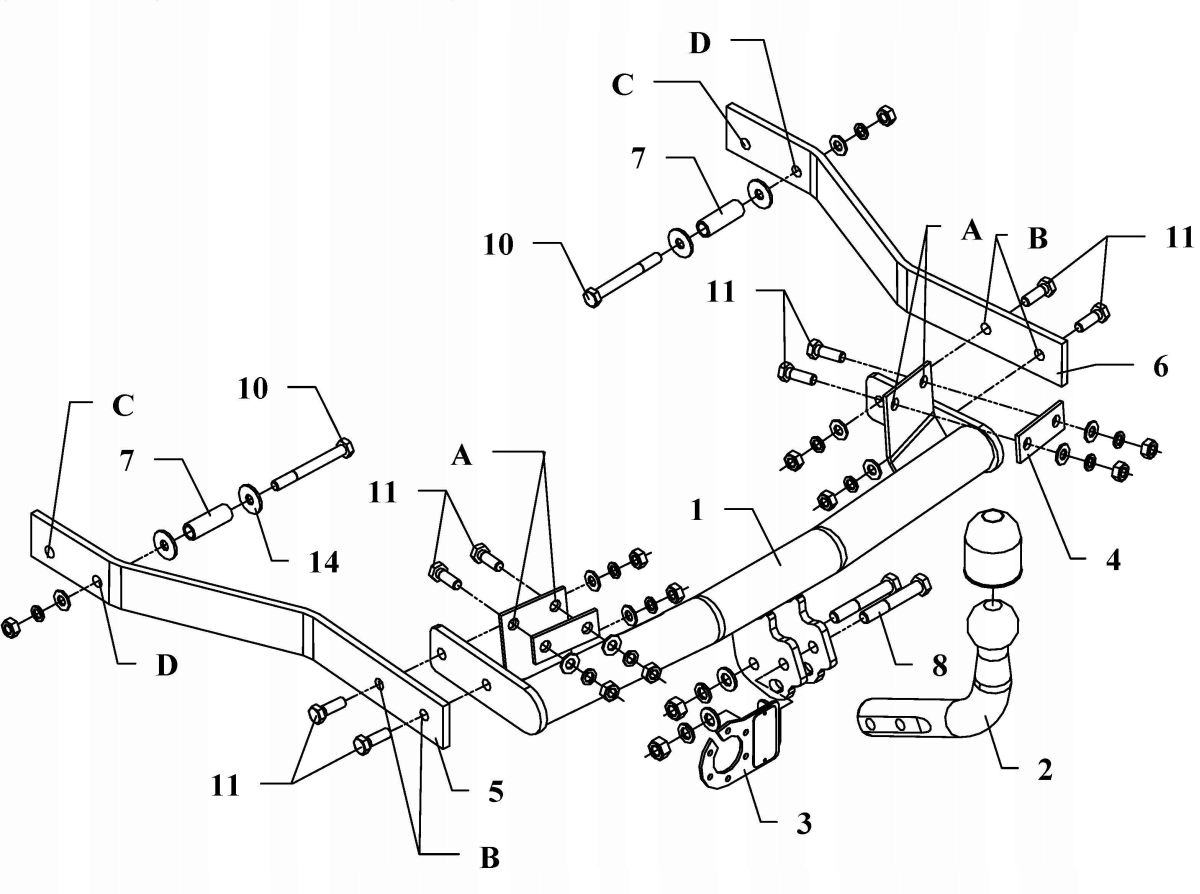 Hak holowniczy RENAULT 19 1988-1995 7pin Producent Auto-hak