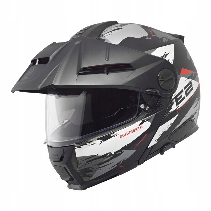 Motocyklová prilba Schuberth E2 Ece Trail Grey biela šedá červená Darčeky