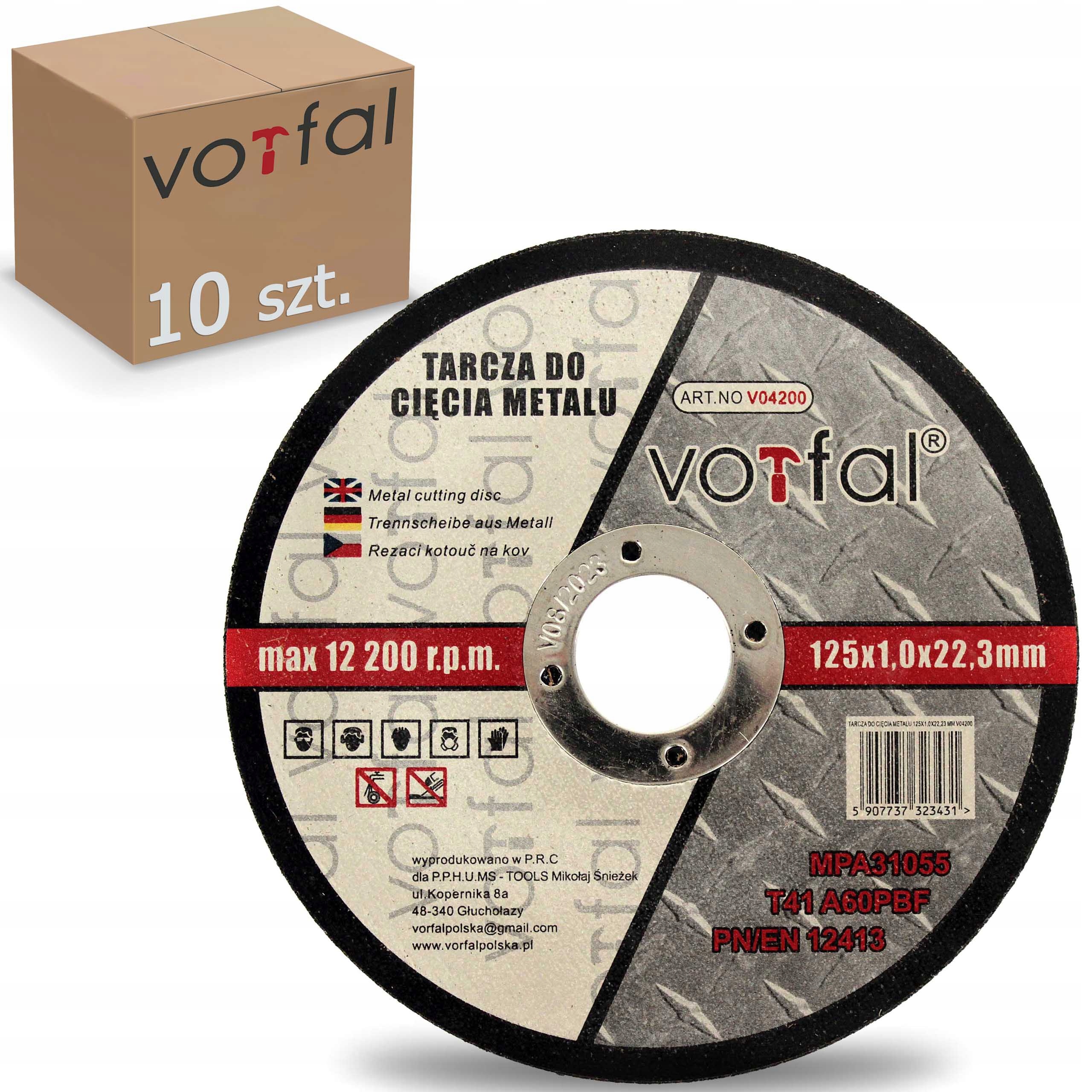 

Tarcza Tarcze Do Cięcia Metalu 125 X 1.0 Stali 10x