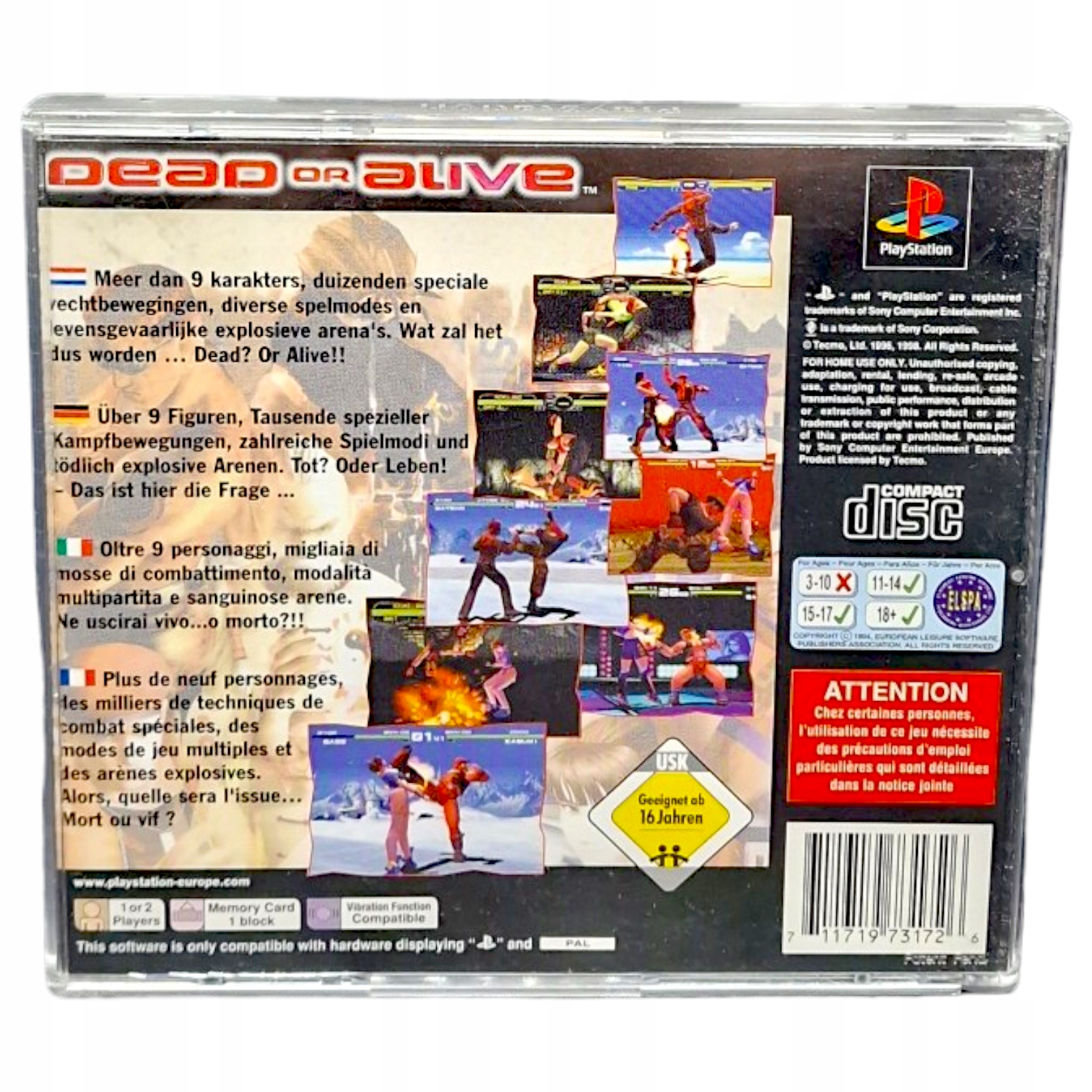 Gra Dead or Alive Sony PlayStation (PSX PS1 PS2 PS3) Producent Koei Tecmo