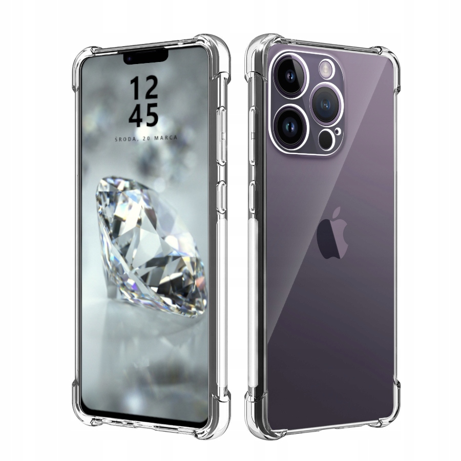 

Etui Do Iphone 14 Pro Pancerne Przeźroczyste Case