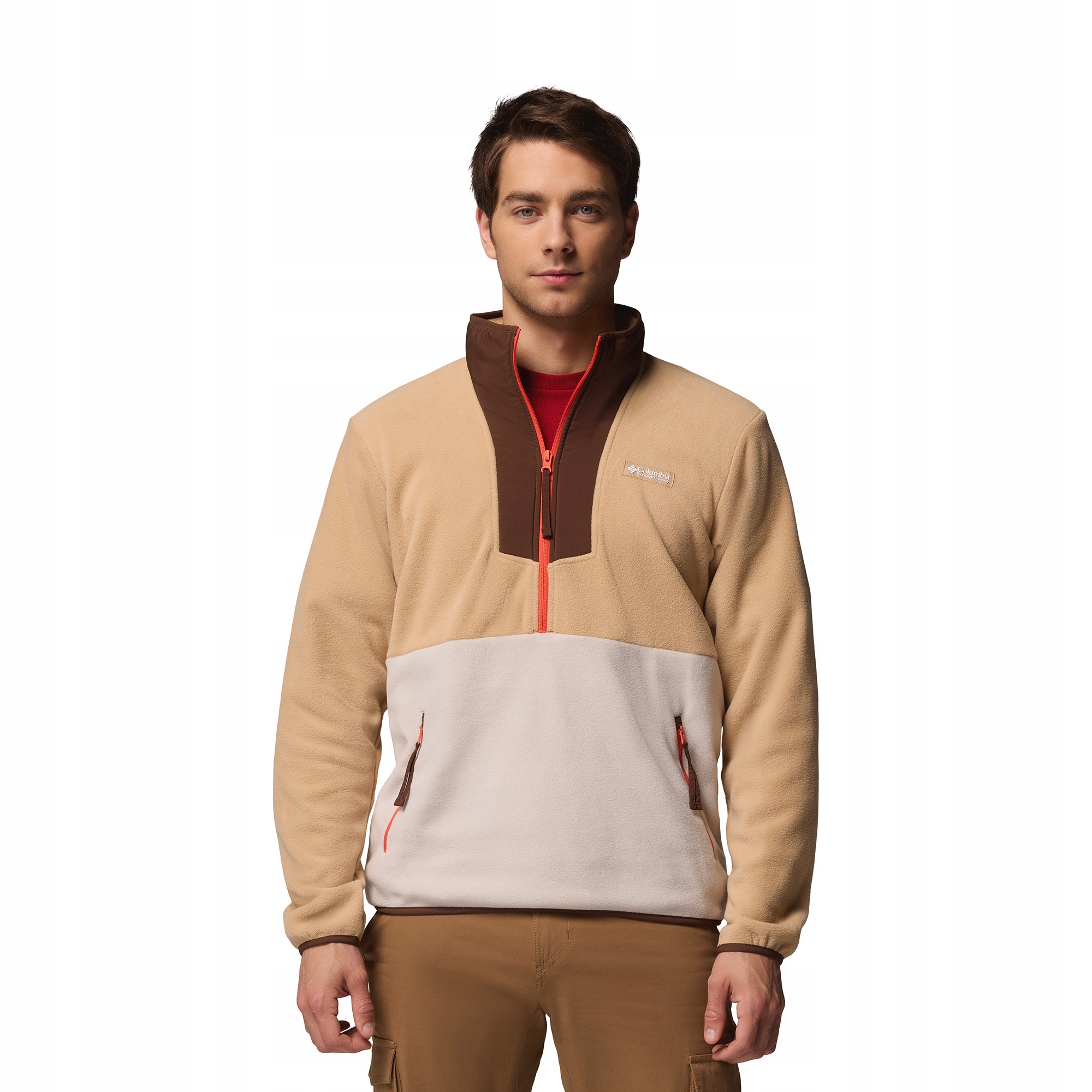 Bluza męska Columbia Sequoia Grove Half Zip Fleece canoe/dark stone/tobacco