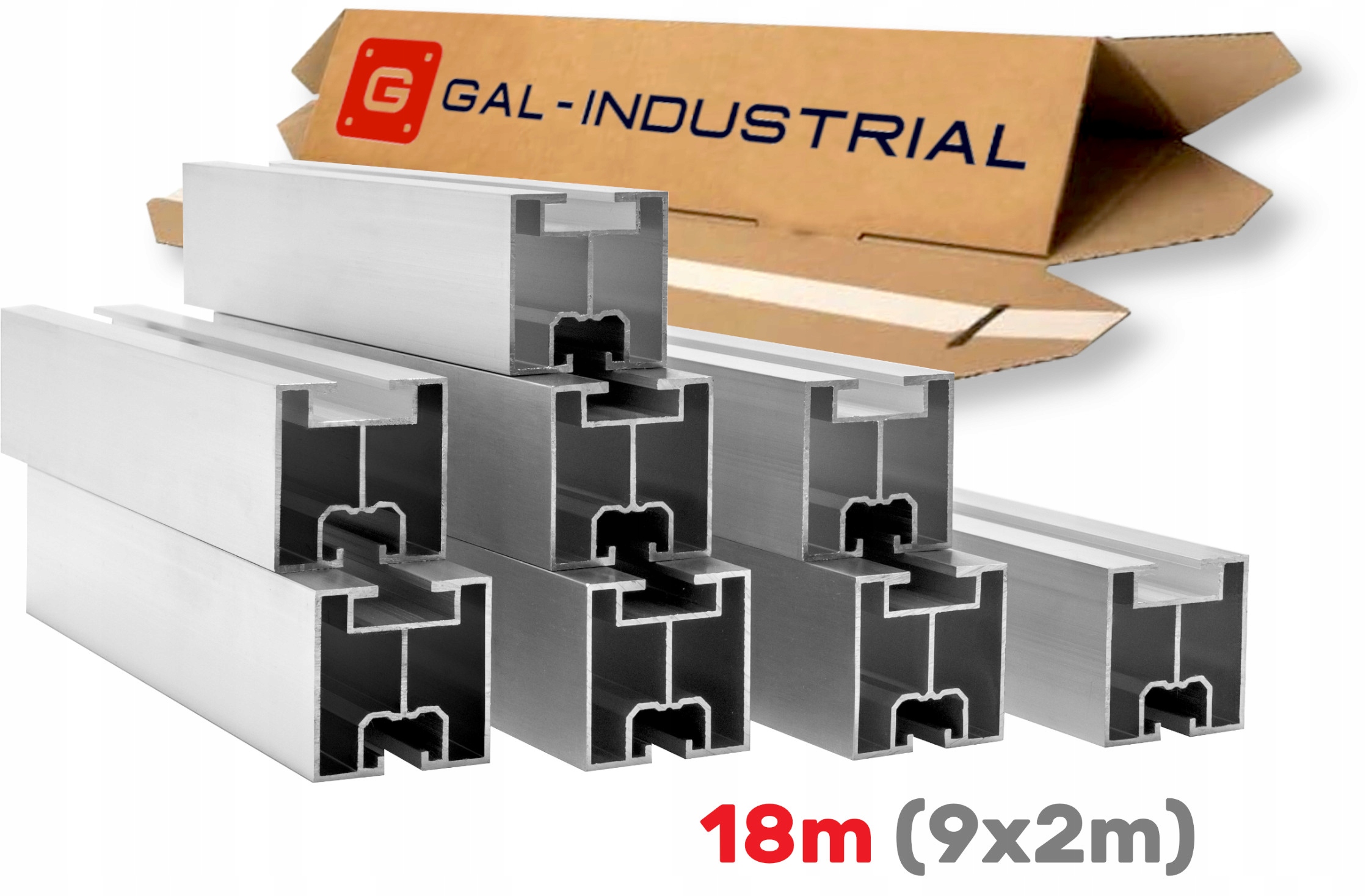 Aluminiový Profil 40x40 Pro Montáž Fotovoltaiky Set 18M (9X2M) Typ T