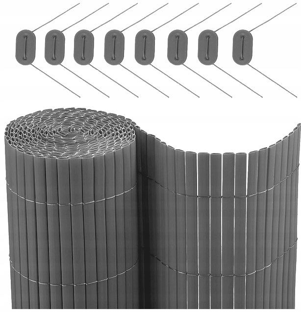 

Osłona Na Balkon Taras Mata Pvc 120x500 Dark Grey