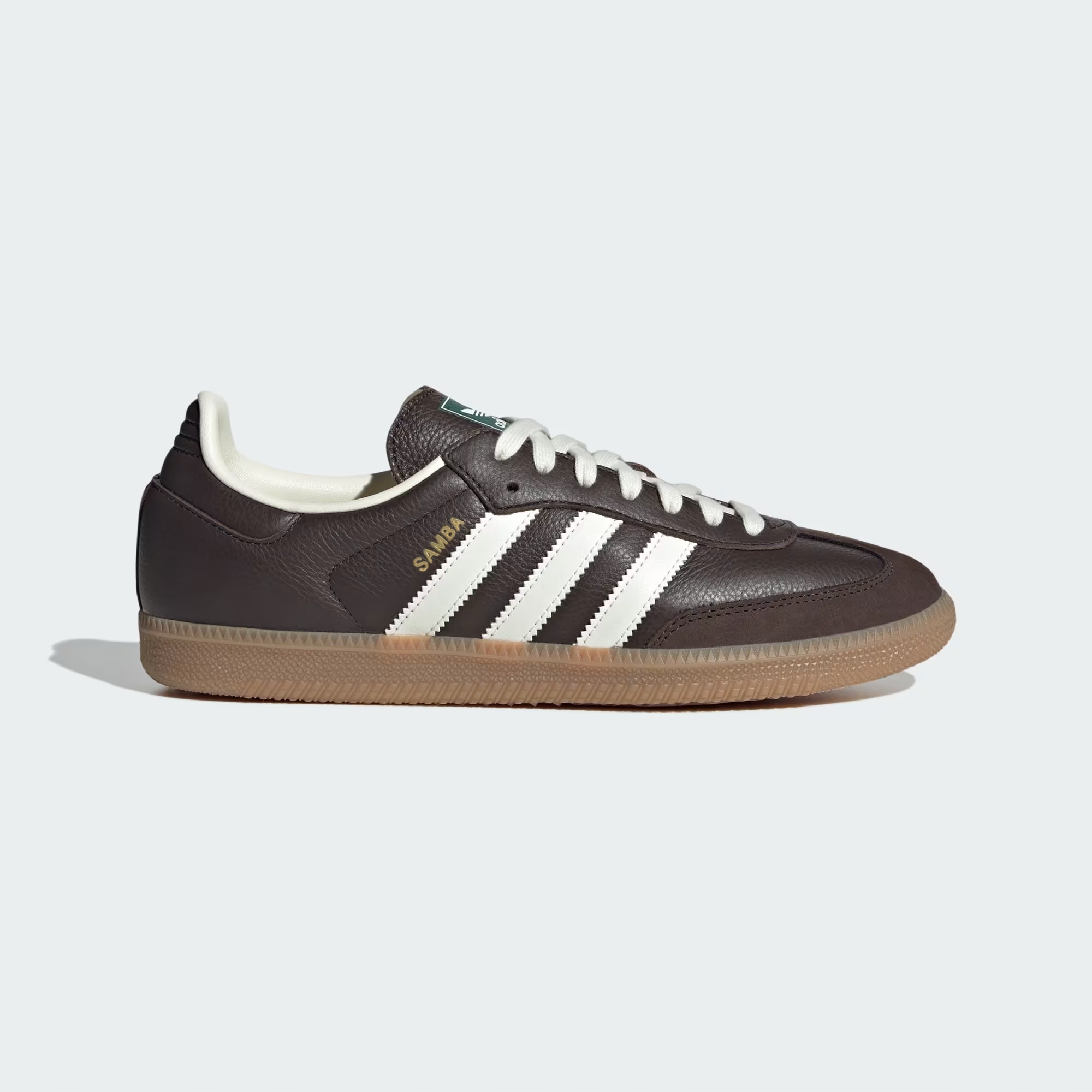 Unisexové boty Adidas Samba Og JR0891 hnědé kožené 44 2/3 retro