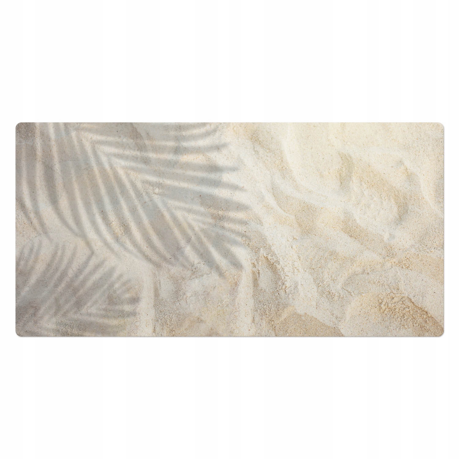 Podložka na psací stůl s krásným potiskem Vzor listů na pískovém pozadí 100 x 50 cm