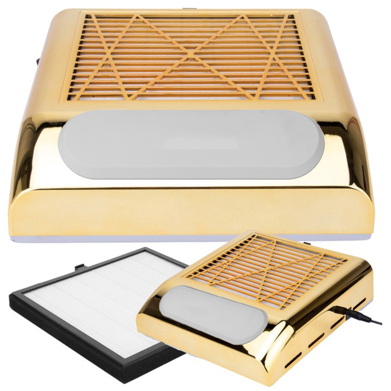 Pochłaniacz Pyłu Do Paznokci 80W Kasetowy