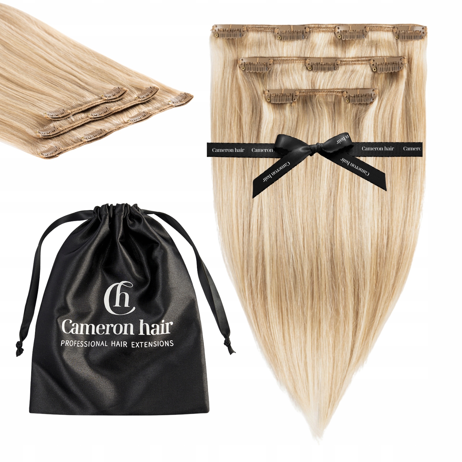 Włosy naturalne Clip In 30 cm 3 taśmy 50 gramów #18/22 Blond balejaż