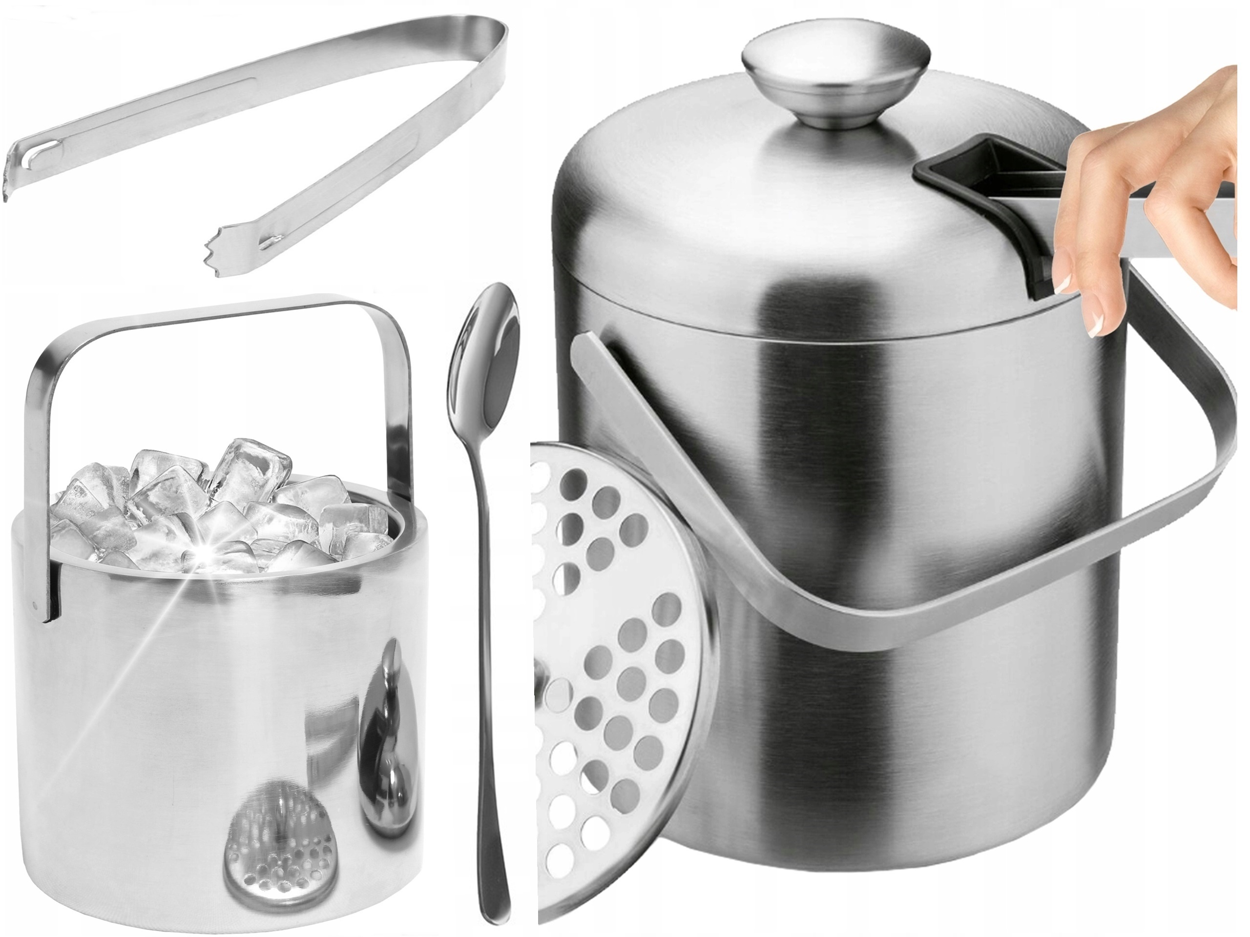 WIADERKO NA LÓD DO LODU POJEMNIK TERMICZNY+SZCZYPCE+ŁYŻKA IMPREZA UPAŁ Kod producenta 74129800