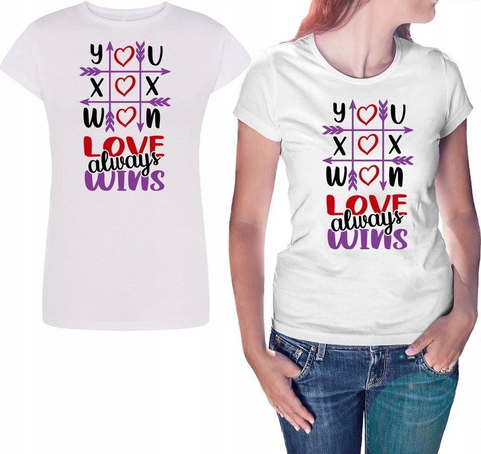 

Koszulka dla niej Love Always Wins, biała 2XL