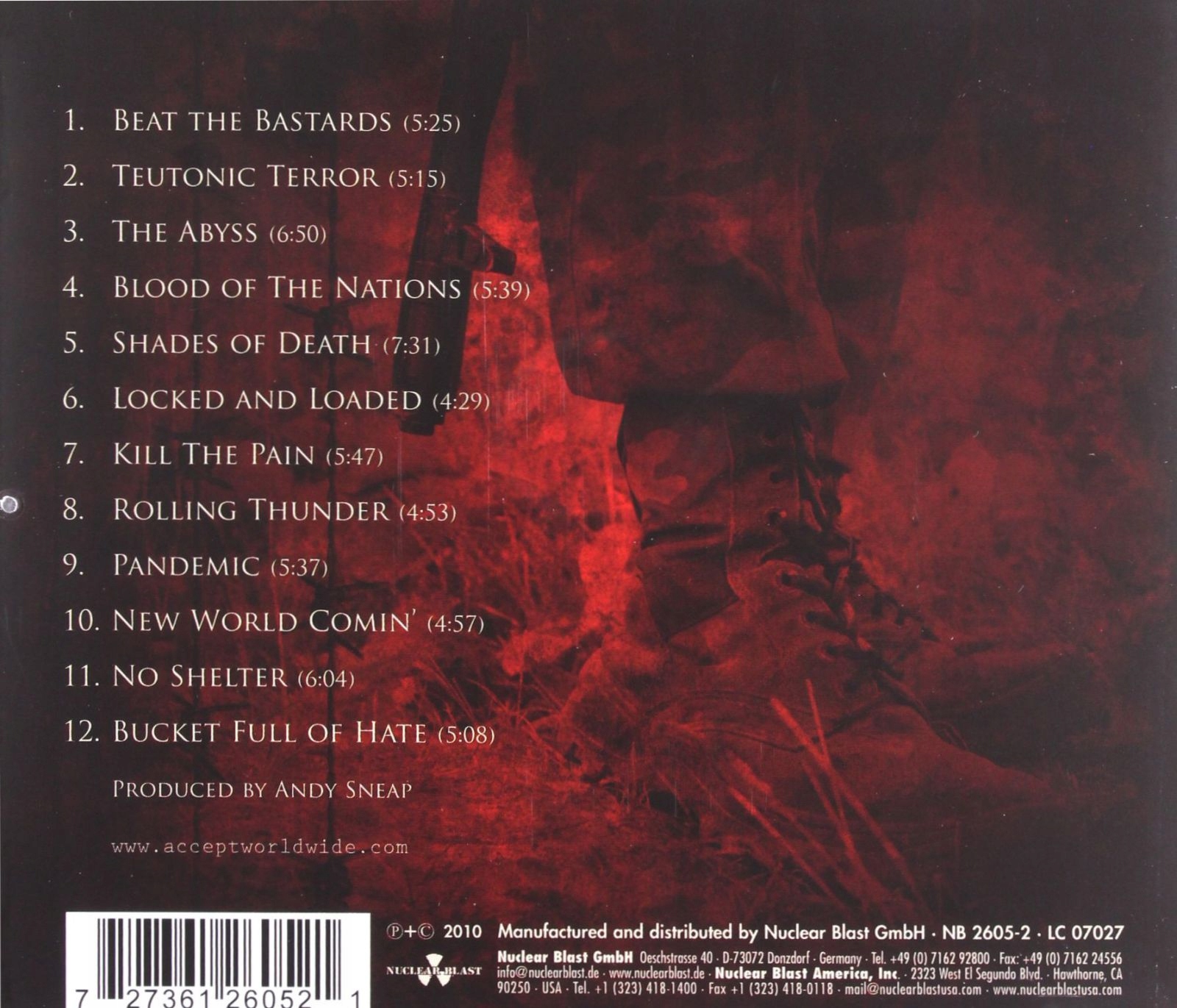 ACCEPT: BLOOD OF THE NATIONS (CD) Stan opakowania oryginalne