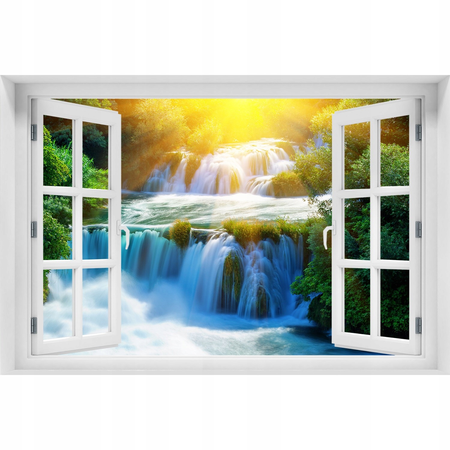 

Naklejka fototapeta 3D Okno Wodospad Krka 150x100