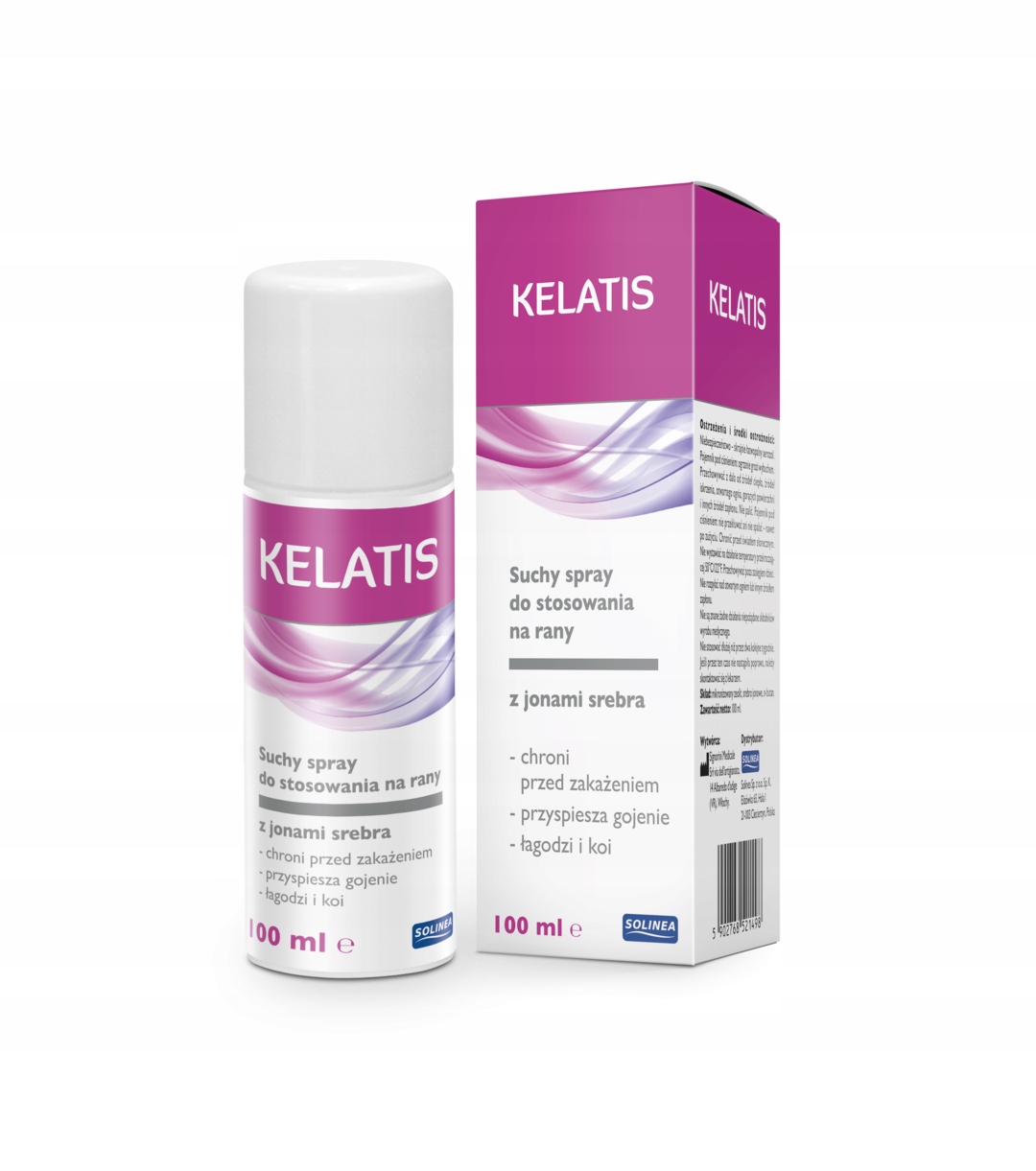 

Kelatis spray z jonami srebra 100 ml otarcia, rany