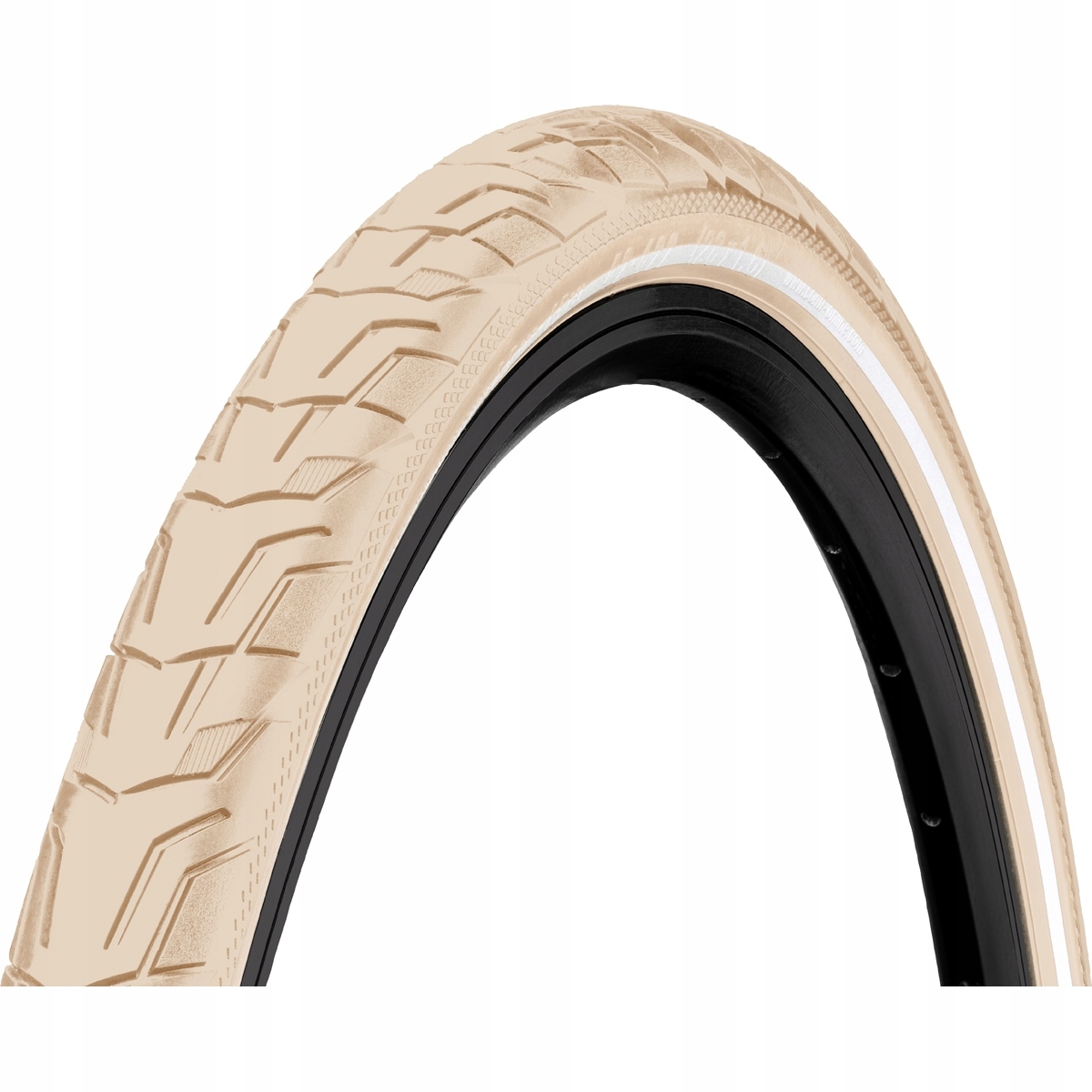 Opona rowerowa Continental Ride City 28x1.60" (42-622) kremowa z paskiem