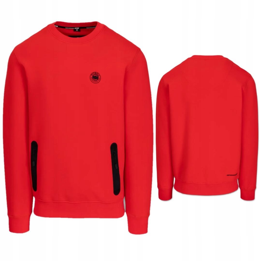 Pitbull West Coast Pánská Mikina Crewneck Dogwood Červená, Velikost S