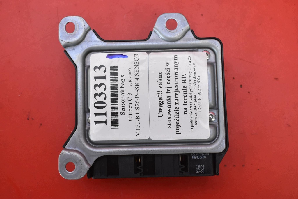 modulo SENSOR airbag airbag 9824809680 CITROEN C3 3 III 16-20