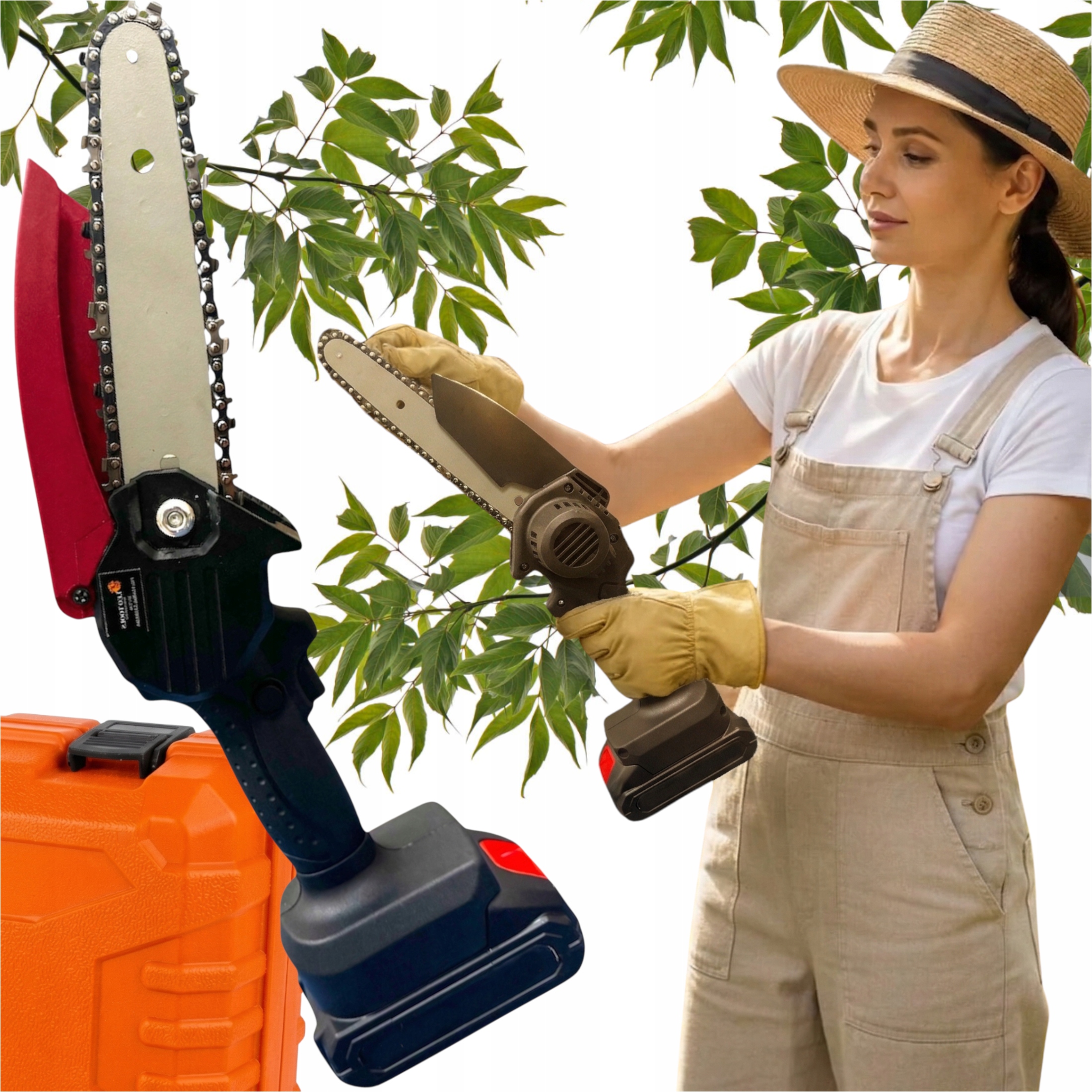 Mini Malá Řetězová Pila Pro Drobné Zahradní Práce, Akumulátorová