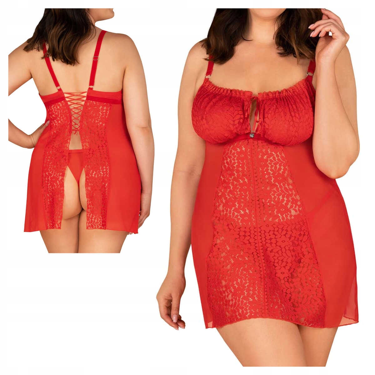 Obsessive Tričko a tanga Blossmina 4XL/5XL