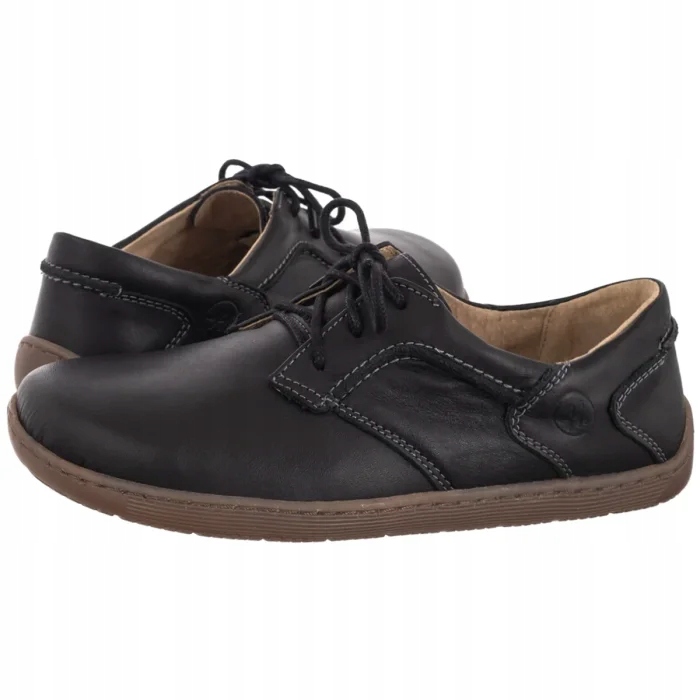 Kožené boty Dámské Polobotky Helios Černé 715-2B 011 Black