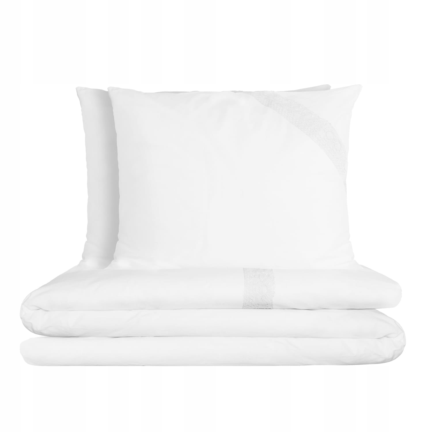 Retro bavlnené Posteľná Bielizeň 200x220 biele s Maxi čipkou