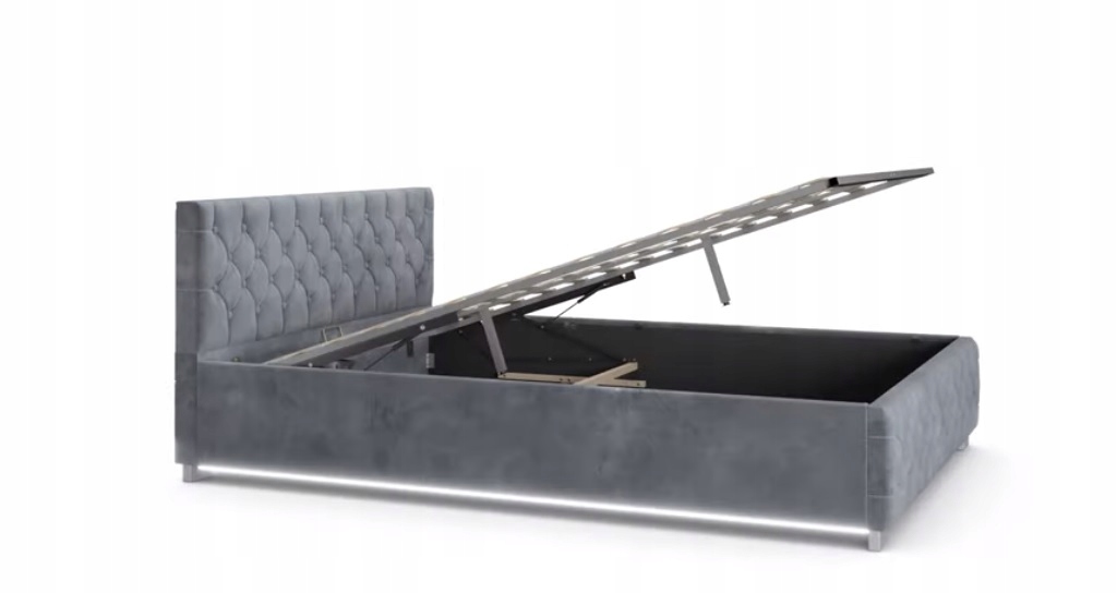816 Łóżko tapicerowane stelaż LED 180x200 Rzeszów Marka inna
