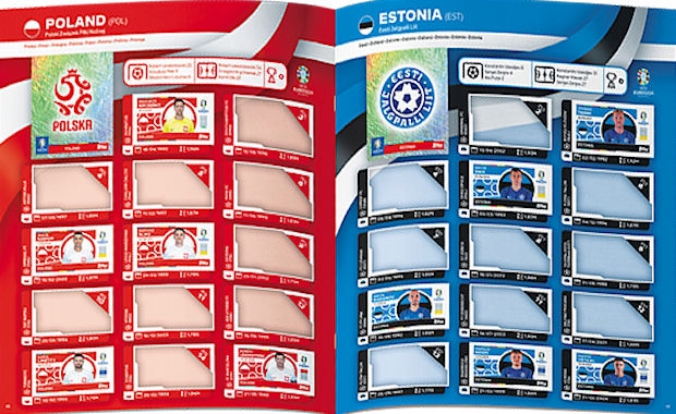 ALBUM + 24 NAKLEJKI UEFA EURO 2024 ZESTAW STARTOWY TOPPS STARTER PACK Wydawca TOPPS