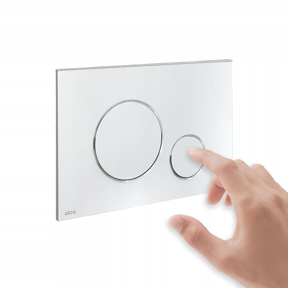 Tlačítko do Wc rezervoárů Chrom Lesk Alcaplast Delfín Plochý profil Thin