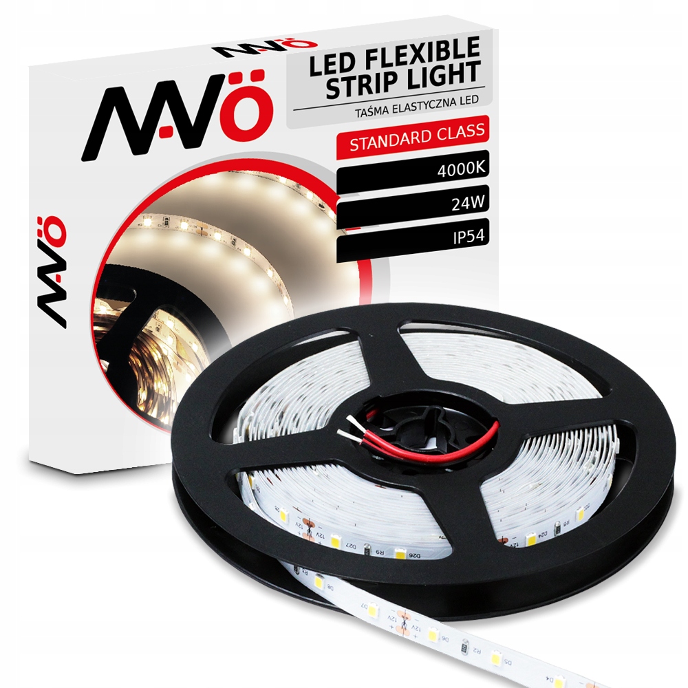 

Taśma Led 12V Standard Rolka 5M Neutralna 24W IP54