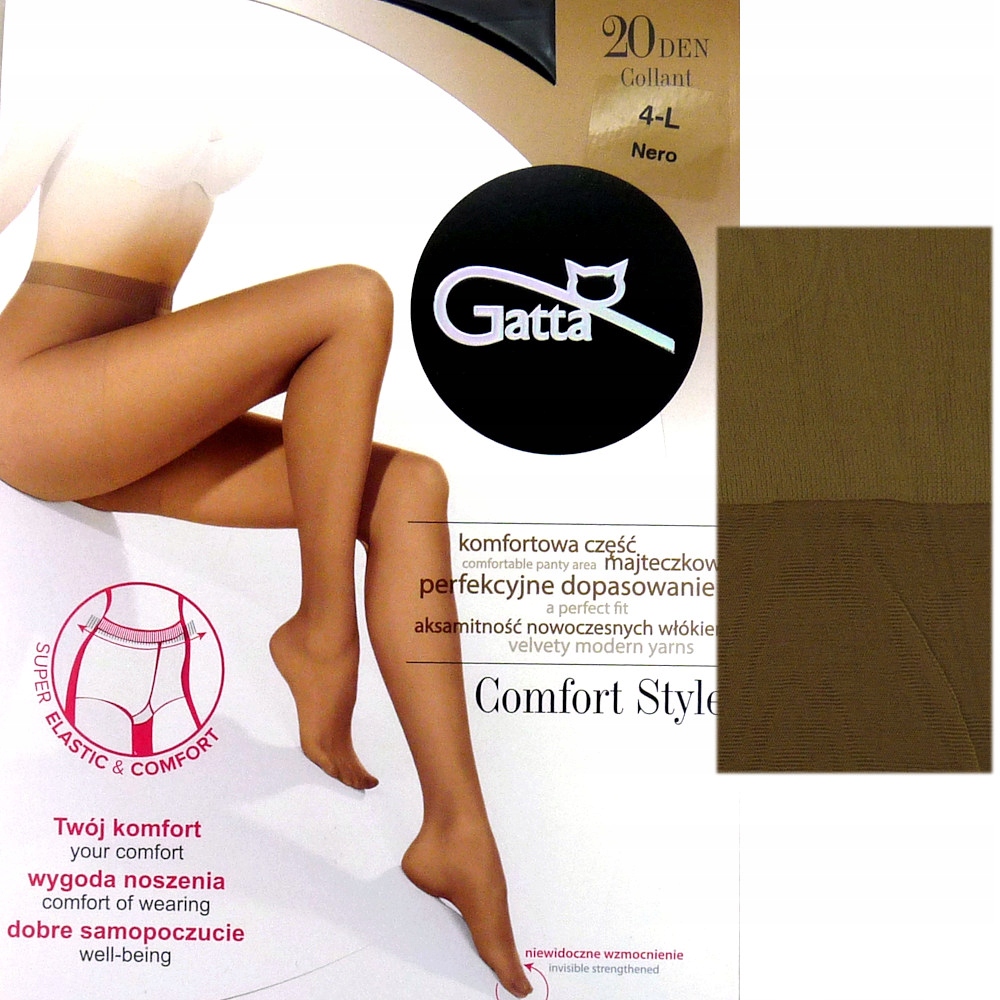 

Gatta Comfort Style R3 modne rajstopy 20DEN beige