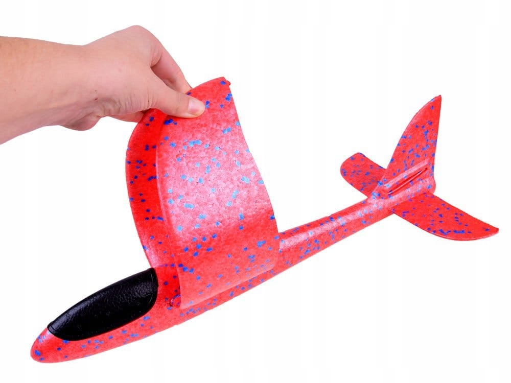 SAMOLOT DUŻY STYROPIANOWY Z STYROPIANU 47CM RZUTKA Materiał pianka