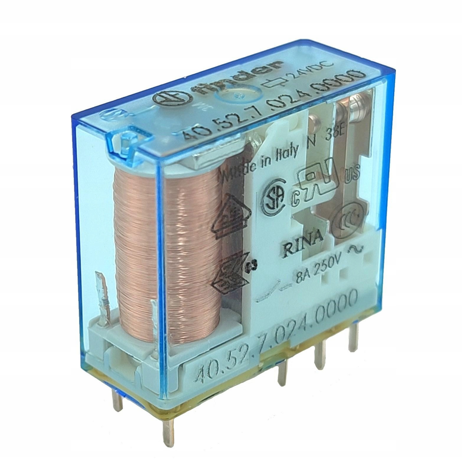 

Finder 2P 24V DC 40.52.7.024 8A przekaźnik 24VDC