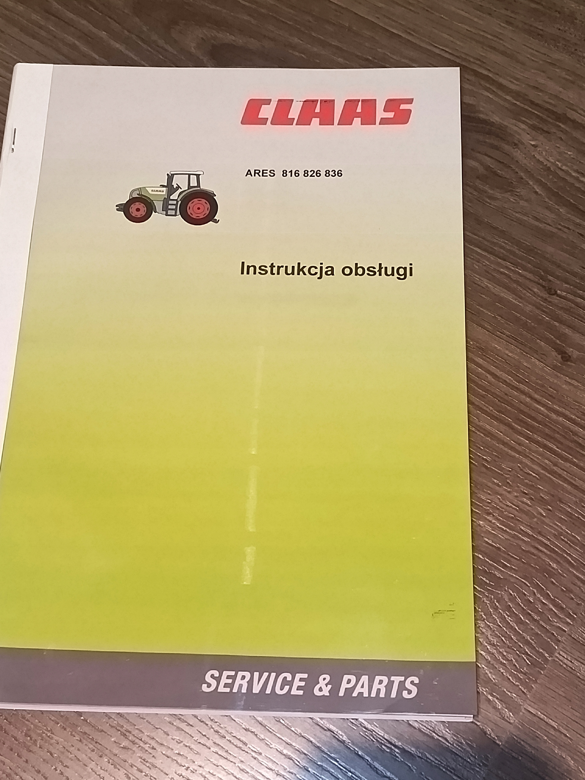 Claas ARES 806 816 826 836 Instrukcja Obsługi Operatora DTR