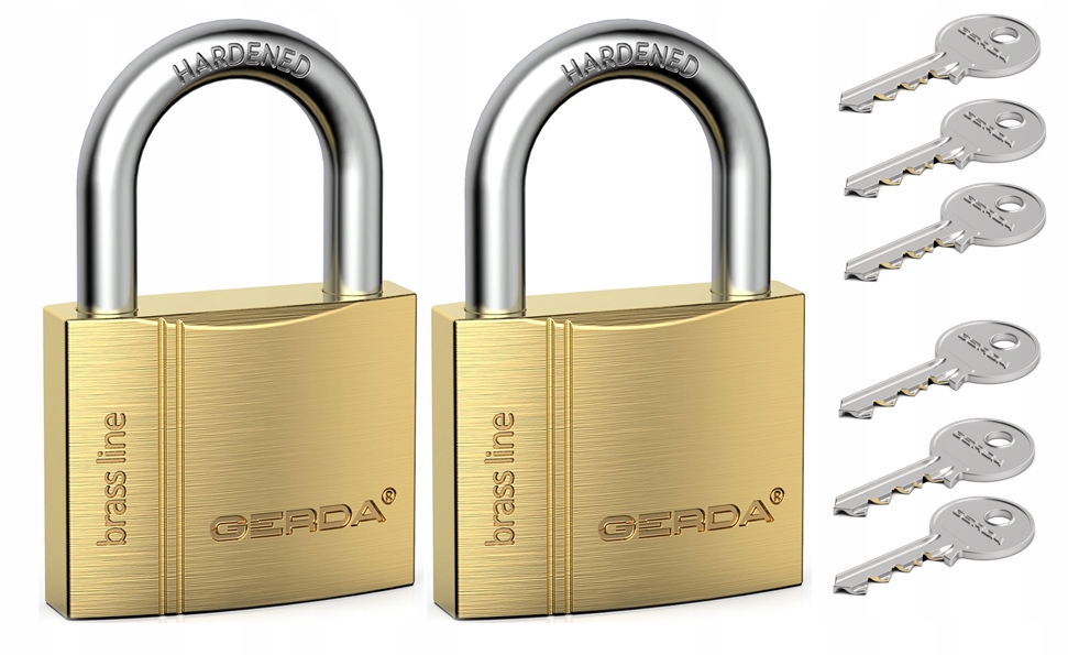 Gerda 2 Visací Zámky Na 1 Klíč Systém Jednoho Klíče 50
